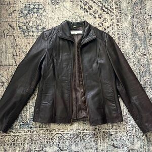 Chocolate Brown Leather Jacket